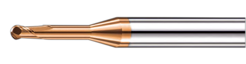 Koves NHRB230 2-flute long-neck ball nose carbide end mill, HR-MAX series