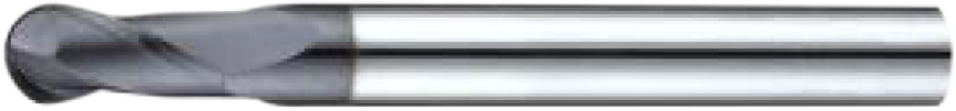 Koves HSB230 2-flute ball nose carbide end mill for stainless steel, HS-MAX series