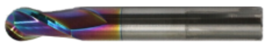 Koves COB230 2-flute ball nose carbide end mill for copper and aluminum, CO-MAX series