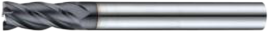 Koves HSEL435 4-flute long-shank flat carbide end mill for stainless steel, HS-MAX series