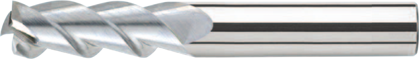 Koves ALE345 3-flute flat carbide end mill for aluminum, ALU-MAX series