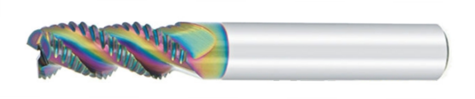 Koves CORE327 3-flute roughing carbide end mill for copper and aluminum, CO-MAX series